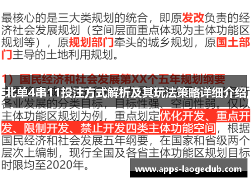 北单4串11投注方式解析及其玩法策略详细介绍